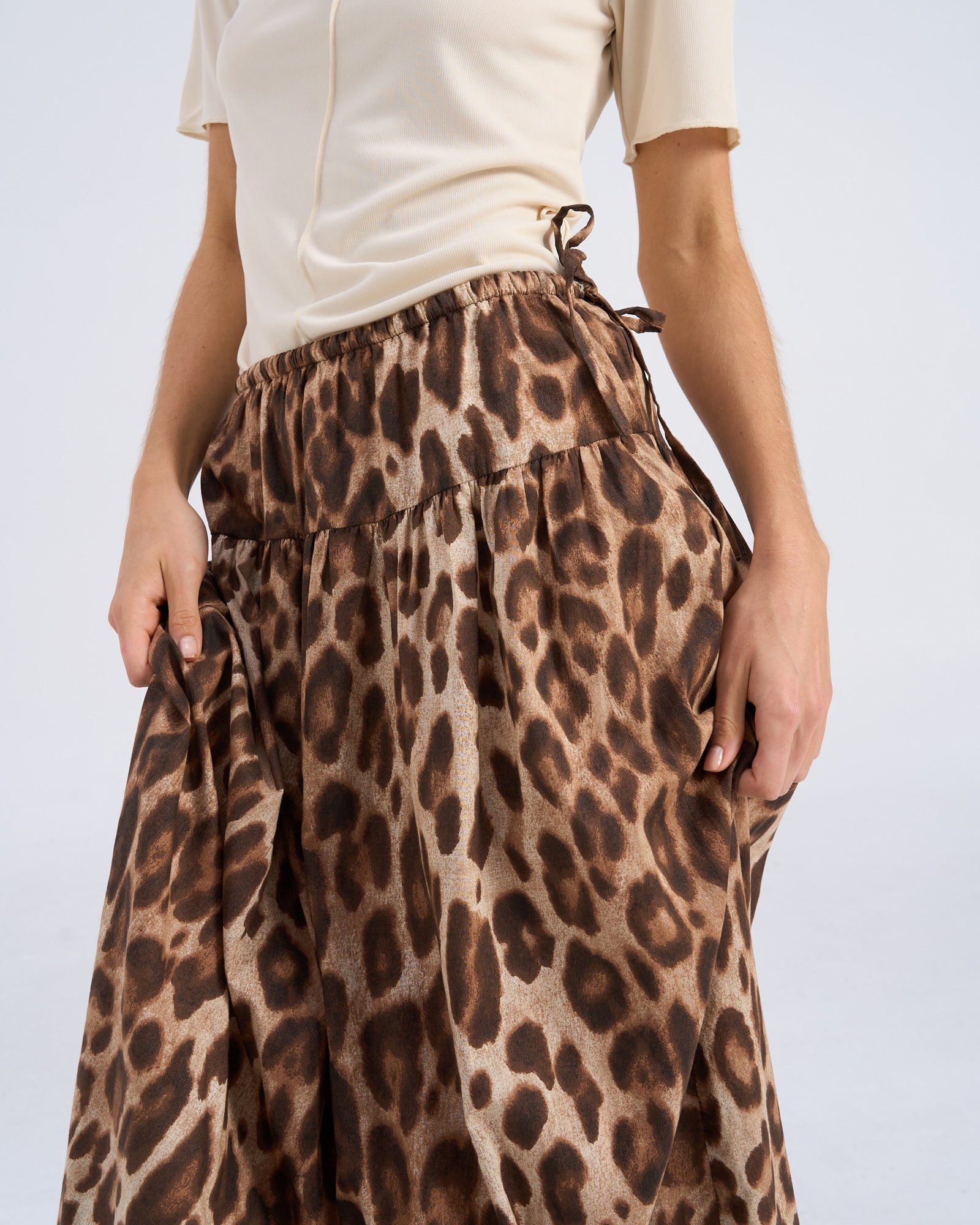 VMROXANNE LEOPARD MAXI SKIRT